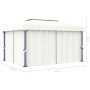 Pavillon mit cremeweißem Aluminiumvorhang 4x3 m von vidaXL, Zelte und Pavillons - Ref: Foro24-3053375, Preis: 528,83 €, Rabat...