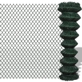 Green steel wire mesh fence 1.5x15 m by vidaXL, fence panels - Ref: Foro24-140346, Price: 87,23 €, Discount: %