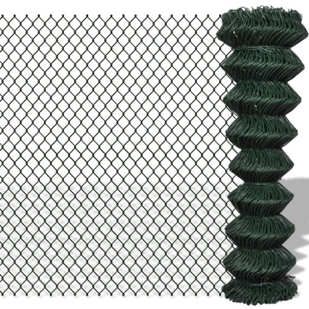 Grüner Maschendrahtzaun aus Stahl 1,5x15 m von vidaXL, Zaunpaneele - Ref: Foro24-140346, Preis: 93,16 €, Rabatt: %