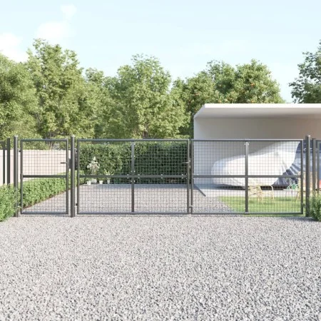 Puerta de malla de jardín acero galvanizado antracita 500x175cm de vidaXL, Puertas de jardín - Ref: Foro24-154549, Precio: 59...