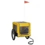 Remolque bicicleta mascotas hierro tela Oxford amarillo negro de vidaXL, Cochecitos para mascotas - Ref: Foro24-93917, Precio...