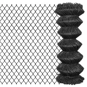 Grauer Maschendrahtzaun aus Stahl 15x1 m von vidaXL, Zaunpaneele - Ref: Foro24-142424, Preis: 56,97 €, Rabatt: %