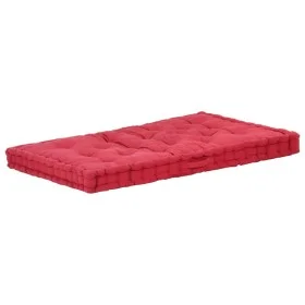 Cojín para palés algodón burdeos 120x80x10 cm de vidaXL, Cojines para sillas y sofás - Ref: Foro24-48684, Precio: 59,46 €, De...