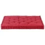 Cojín para palés algodón burdeos 120x80x10 cm de vidaXL, Cojines para sillas y sofás - Ref: Foro24-48684, Precio: 59,46 €, De...