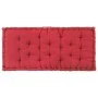 Cushion for pallets, burgundy cotton, 120x80x10 cm by vidaXL, Cushions for chairs and sofas - Ref: Foro24-48684, Price: 59,46...