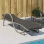 Sun lounger with light gray synthetic rattan cushion 60x199x42 cm by vidaXL, Loungers - Ref: Foro24-368262, Price: 162,39 €, ...