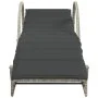 Sun lounger with light gray synthetic rattan cushion 60x199x42 cm by vidaXL, Loungers - Ref: Foro24-368262, Price: 162,39 €, ...