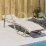 Liege mit beigem synthetischem Rattankissen 60x199x42 cm von vidaXL, Liegen - Ref: Foro24-368260, Preis: 140,72 €, Rabatt: %
