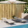 Liege mit beigem synthetischem Rattankissen 60x199x42 cm von vidaXL, Liegen - Ref: Foro24-368260, Preis: 151,13 €, Rabatt: %