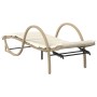 Lounger with beige synthetic rattan cushion 60x199x42 cm by vidaXL, Loungers - Ref: Foro24-368260, Price: 143,81 €, Discount: %