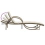 Liege mit beigem synthetischem Rattankissen 60x199x42 cm von vidaXL, Liegen - Ref: Foro24-368260, Preis: 151,13 €, Rabatt: %
