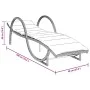 Liege mit beigem synthetischem Rattankissen 60x199x42 cm von vidaXL, Liegen - Ref: Foro24-368260, Preis: 140,72 €, Rabatt: %