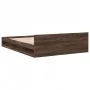 Oak brown engineered wood bed with drawers 120x200 cm by vidaXL, Beds and slatted bases - Ref: Foro24-3280761, Price: 161,40 ...