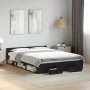 Black engineered wood bed with drawers 120x200 cm by vidaXL, Beds and slatted bases - Ref: Foro24-3280756, Price: 190,31 €, D...