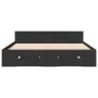 Black engineered wood bed with drawers 120x200 cm by vidaXL, Beds and slatted bases - Ref: Foro24-3280756, Price: 190,31 €, D...