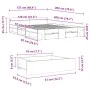 Cama con cajones madera de ingeniería negro 120x200 cm de vidaXL, Camas y somieres - Ref: Foro24-3280756, Precio: 190,31 €, D...