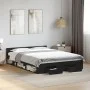 Schwarzes Holzwerkstoffbett mit Schubladen 120x190 cm von vidaXL, Betten und Lattenroste - Ref: Foro24-3280777, Preis: 154,38...