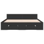 Cama con cajones madera de ingeniería negro 120x190 cm de vidaXL, Camas y somieres - Ref: Foro24-3280777, Precio: 156,43 €, D...