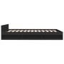 Cama con cajones madera de ingeniería negro 120x190 cm de vidaXL, Camas y somieres - Ref: Foro24-3280777, Precio: 156,43 €, D...
