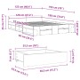 Cama con cajones madera de ingeniería negro 120x190 cm de vidaXL, Camas y somieres - Ref: Foro24-3280777, Precio: 156,43 €, D...