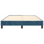 Estructura de cama sin colchón terciopelo azul oscuro 140x200cm