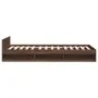 Oak brown engineered wood bed with drawer 100x200 cm by vidaXL, Beds and slatted bases - Ref: Foro24-3280796, Price: 137,01 €...
