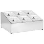 Gastronorm Tabletthalter mit 6 Tabletts 1/6 Edelstahl von vidaXL, Behälter für Küchenutensilien - Ref: Foro24-51224, Preis: 1...