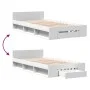 Cama con cajón madera de ingeniería blanca 75x190 cm de vidaXL, Camas y somieres - Ref: Foro24-3280804, Precio: 122,26 €, Des...