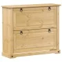 Corona shoe cabinet solid pine wood 99x32x85 cm by vidaXL, Shoe racks and shoe organizers - Ref: Foro24-4002785, Price: 139,0...