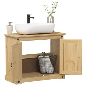 Mueble de lavabo de baño Corona madera maciza pino 73x33x60 cm de vidaXL, Tocadores de baño - Ref: Foro24-4002791, Precio: 11...