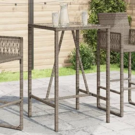 Gray synthetic rattan outdoor bar table 70x70x110 cm by vidaXL, Garden tables - Ref: Foro24-368695, Price: 123,41 €, Discount: %