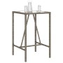 Grauer Outdoor-Stehtisch aus synthetischem Rattan, 70 x 70 x 110 cm von vidaXL, Gartentische - Ref: Foro24-368695, Preis: 114...
