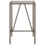 Grauer Outdoor-Stehtisch aus synthetischem Rattan, 70 x 70 x 110 cm von vidaXL, Gartentische - Ref: Foro24-368695, Preis: 114...