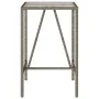 Gray synthetic rattan outdoor bar table 70x70x110 cm by vidaXL, Garden tables - Ref: Foro24-368695, Price: 123,38 €, Discount: %