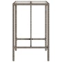 Grauer Outdoor-Stehtisch aus synthetischem Rattan, 70 x 70 x 110 cm von vidaXL, Gartentische - Ref: Foro24-368695, Preis: 114...
