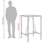 Gray synthetic rattan outdoor bar table 70x70x110 cm by vidaXL, Garden tables - Ref: Foro24-368695, Price: 114,68 €, Discount: %