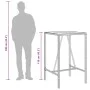 Gray synthetic rattan outdoor bar table 70x70x110 cm by vidaXL, Garden tables - Ref: Foro24-368695, Price: 123,38 €, Discount: %