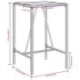 Gray synthetic rattan outdoor bar table 70x70x110 cm by vidaXL, Garden tables - Ref: Foro24-368695, Price: 123,38 €, Discount: %