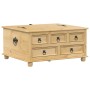 Caja de almacenaje Corona madera maciza de pino 90x78x45 cm de vidaXL, Baúles de almacenamiento - Ref: Foro24-4002770, Precio...
