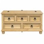Caja de almacenaje Corona madera maciza de pino 90x78x45 cm de vidaXL, Baúles de almacenamiento - Ref: Foro24-4002770, Precio...