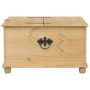 Caja de almacenaje Corona madera maciza de pino 90x78x45 cm de vidaXL, Baúles de almacenamiento - Ref: Foro24-4002770, Precio...