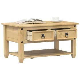 Corona coffee table with drawers solid pine wood 85x50x45 cm by vidaXL, Coffee table - Ref: Foro24-4002772, Price: 100,51 €, ...