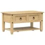 Corona coffee table with drawers solid pine wood 85x50x45 cm by vidaXL, Coffee table - Ref: Foro24-4002772, Price: 100,51 €, ...