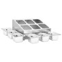 Gastronorm Tabletthalter mit 6 Tabletts 1/6 Edelstahl von vidaXL, Behälter für Küchenutensilien - Ref: Foro24-51224, Preis: 1...