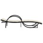 Lounger with black synthetic rattan cushion 60x199x42 cm by vidaXL, Loungers - Ref: Foro24-368257, Price: 140,72 €, Discount: %