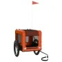 Bicycle pet trailer, iron frame, Oxford fabric, orange and black. by vidaXL, pet strollers - Ref: Foro24-93921, Price: 106,87...