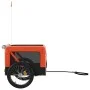 Bicycle pet trailer, iron frame, Oxford fabric, orange and black. by vidaXL, pet strollers - Ref: Foro24-93921, Price: 106,87...