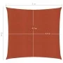 Toldo de vela HDPE terracota 160 g/m² 5x5 m de vidaXL, Sombrillas - Ref: Foro24-311333, Precio: 60,35 €, Descuento: %