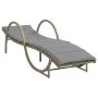 Lounger with beige synthetic rattan cushion 60x199x42 cm by vidaXL, Loungers - Ref: Foro24-368261, Price: 140,72 €, Discount: %