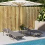 Lounger with beige synthetic rattan cushion 60x199x42 cm by vidaXL, Loungers - Ref: Foro24-368261, Price: 140,72 €, Discount: %